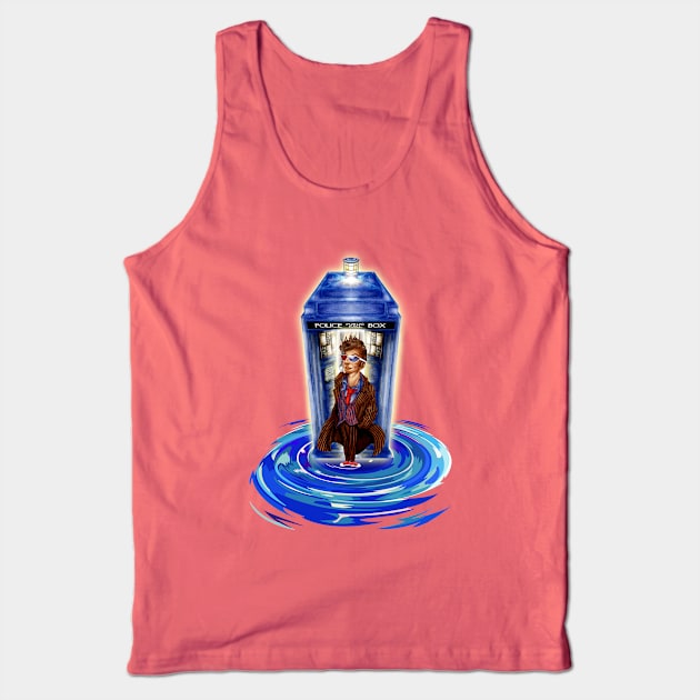 10th Doctor With cool 3D eyeglass Tank Top by Dezigner007